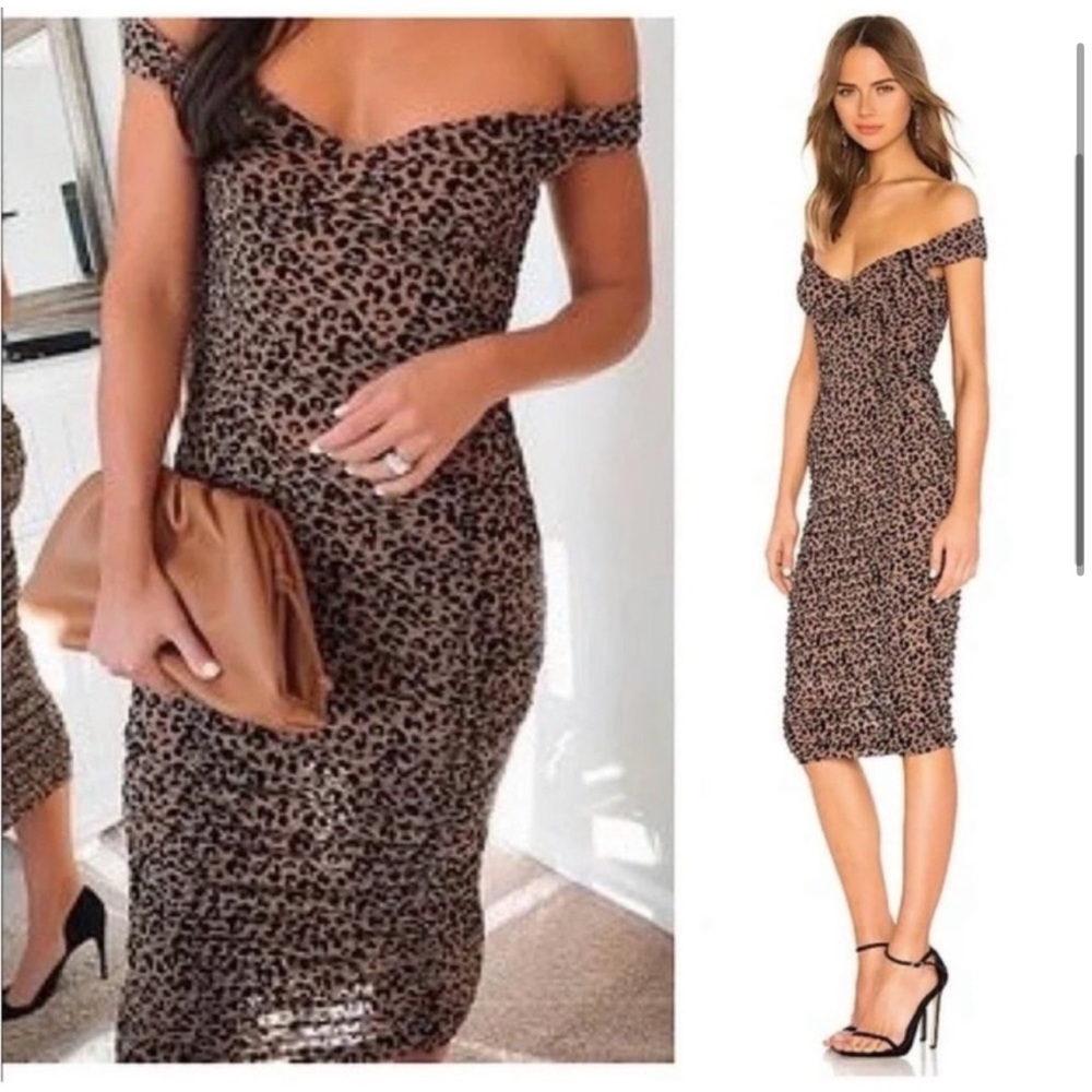 MAJORELLE Leopard Print Midi Dress - Picture 3 of 11